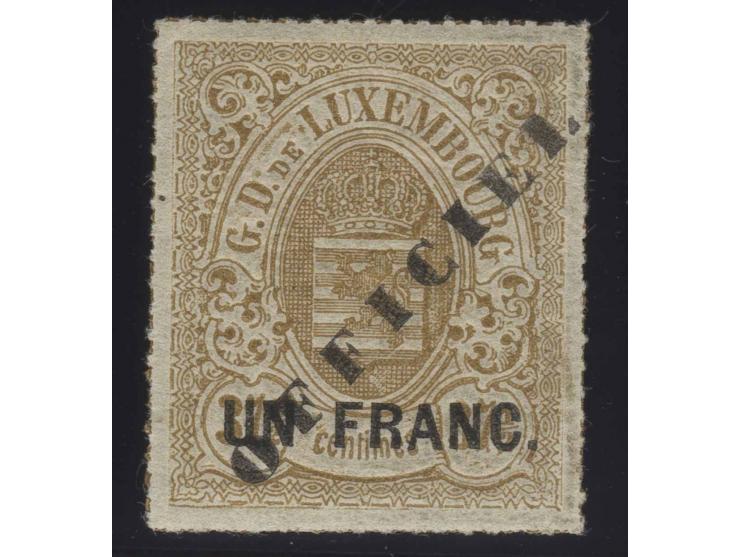 Type II: UN FRANC auf 37 1/2 C., ungebraucht mit Falzspur, Kabinett, sign. FSPL (Mi. 750,-) (ex Sammlung Gubito)
