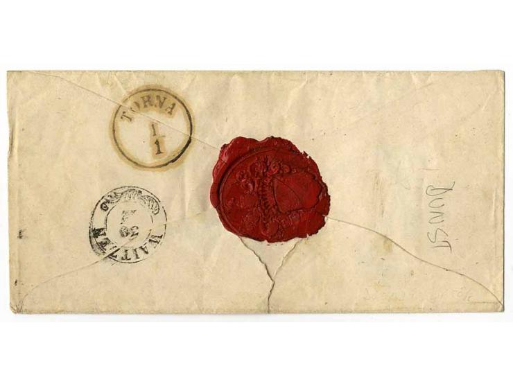 9 Kr. blau, Type IIIb, allseits gut gerandet mit Fahnenstempel "DOEBLING 29 DEZ" auf Brief nach Ungarn, sign. Ferchenbauer (M