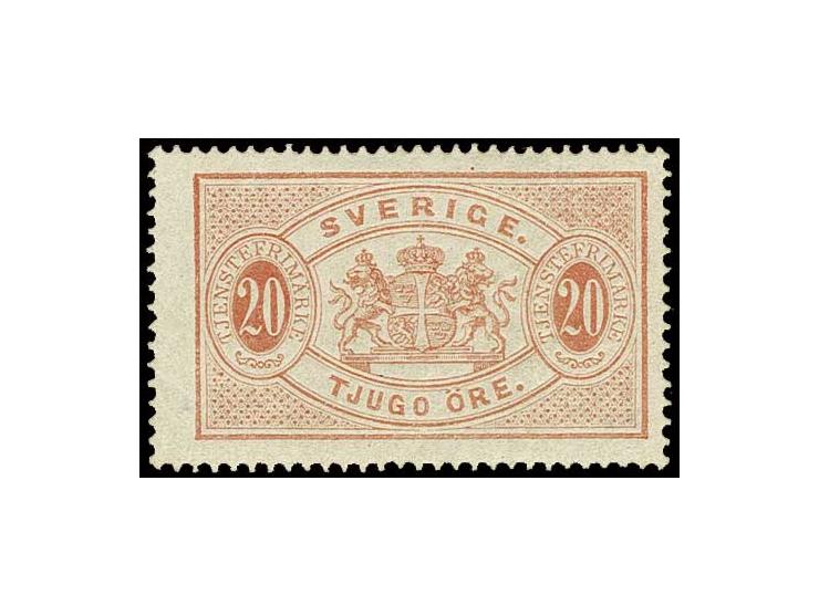 20 Ö. lachsrot, ungebraucht, Pracht, sign. Gebr. Senf