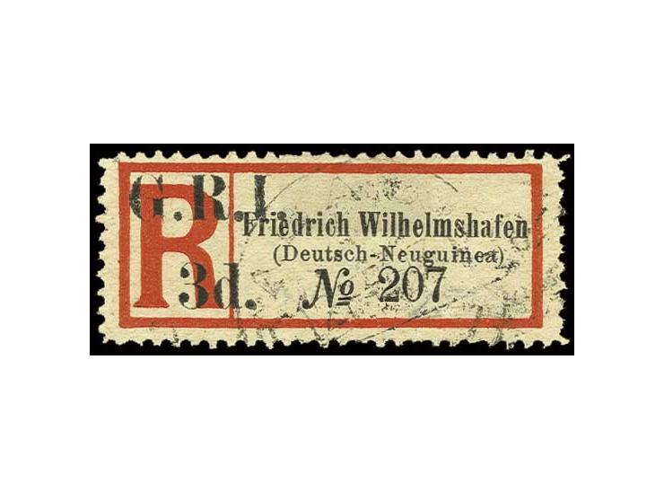 Friedrich-Wilhelmshafen, 3 d. used, few short perfs, signed Champion (ex Sammlung Gubito)