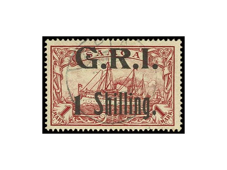 1 shilling. on 1 M., with a clear strike of "APIA", fine, certificate RPSL (ex Sammlung Gubito)