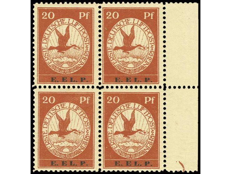 20 Pfg. im rechten Rand-4er-Block, postfrisch, Kabinett (Mi. 1800,-)