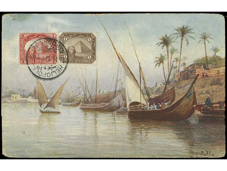 ÄGYPTEN: 1910, Flugwoche Heliopolis 6.-13.2., Karte mit Sonderstempel "HELIOPOLIS AERODROME 10.II.10" nach Belgien mit Ankunf