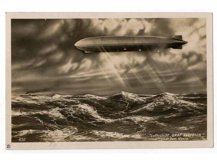 GRAF ZEPPELIN (LZ 127): 1929, Orientfahrt, Fotokarte Abwurf Split, Kabinett