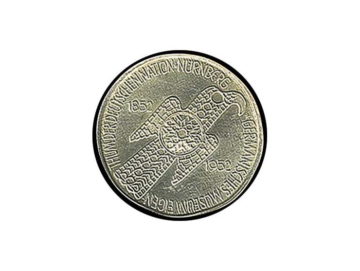 BUNDESREPUBLIK. 1952, Germanisches Museum 5 DM, ss; Jager-Nr. 386