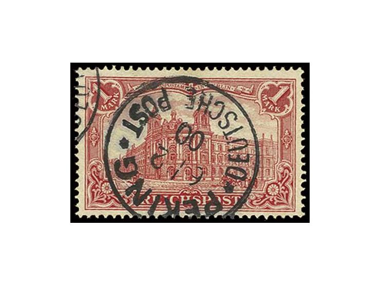 1 M., sauber gestempelt "PEKING 6/2 00", Kabinett (ex Sammlung Gubito) (Mi. 700,-)