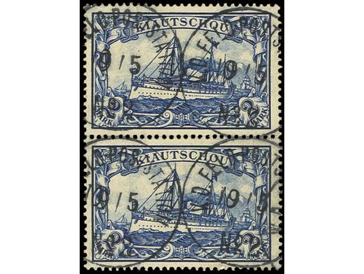 2 M. im senkrechten Paar, sauber gestempelt "K.D. FELDPOSTSTATION No. 2 19/5", Kabinett, Fotoattest Jäschke-L. BPP (ex Sammlu