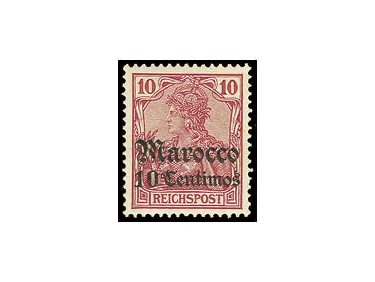 1905, unverausgabte 10 Pfg. mit Aufdruck in Fraktur, postfrisch, Kabinett, u.a. sign. Brandes (Mi. 3500,-)