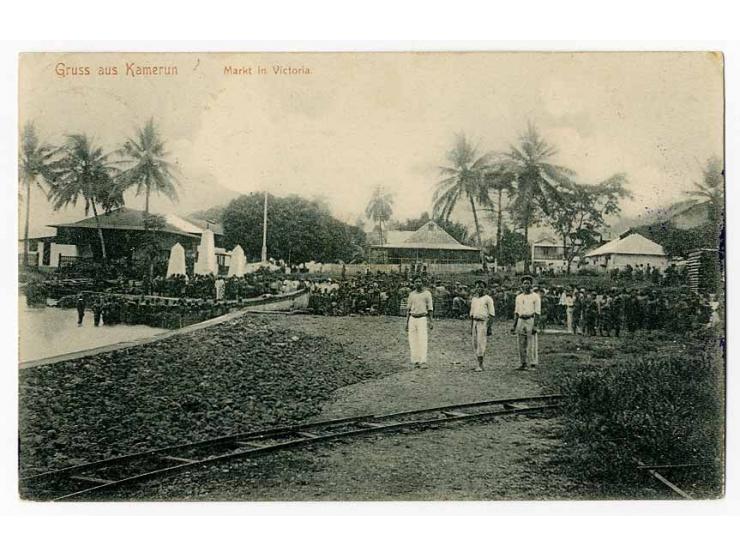 1905/19, mit Wasserzeichen: 5 Pfg. mit Stempel "JABASSI 1.10.07" auf Ansichtskarte als Drucksachenkarte nach Sydney mit Nachp
