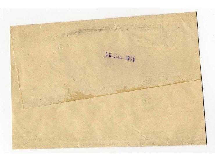 1914, Vordruck-Streifband der Flensburger Nachrichten nach Plantation, wegen Kriegsbeginn mit Ra2 "Zurück keine Postverbindun