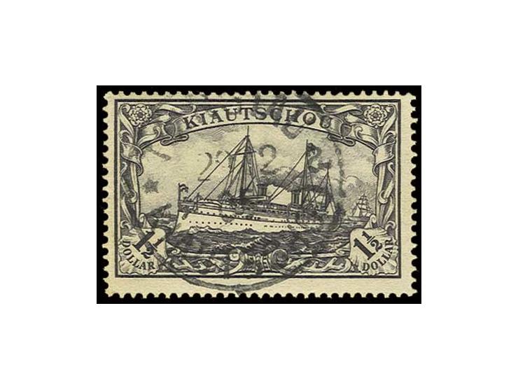 1½ $., sauber gestempelt "TSINGTAU 29 12 05", farbfrisch und sehr gut gezähnt, Kabinett, Fotoattest Jäschke-L. BPP (ex Sammlu