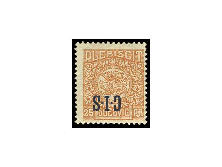 DIENSTMARKEN: 1920, CIS 25 Pfg. mit kopfstehendem Aufdruck, ungebraucht, Pracht, sign. und Fotoattest Grönlund (Mi. 1300,-)