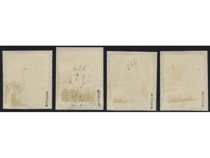15-60 C. kpl. mit Stempel "Klaipeda 14.IX.24" auf Briefstücken, Fotoattest Petersen BPP