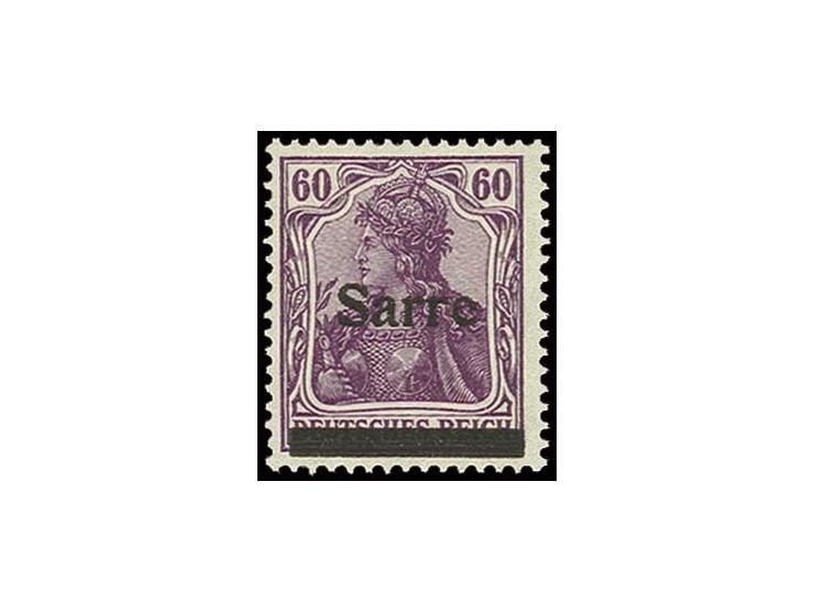 60 Pfg. rotlila mit Abart "Querbalken des e ausgebrochen", postfrisch, Kabinett, Fotoattest H.Ney BPP
