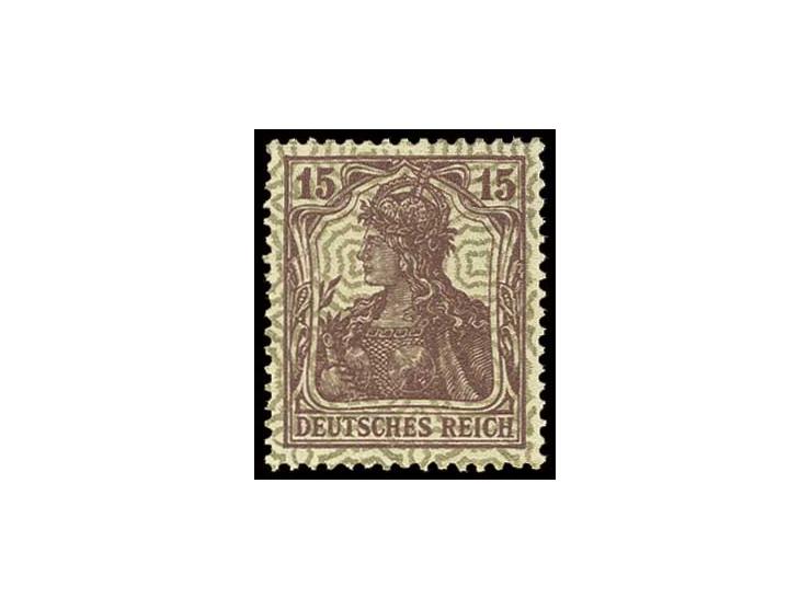 1921, Flugpost 15 Pfg., Probedruck ohne Aufdruck mit grauem Netzunterdruck, postfrisch, Kabinett