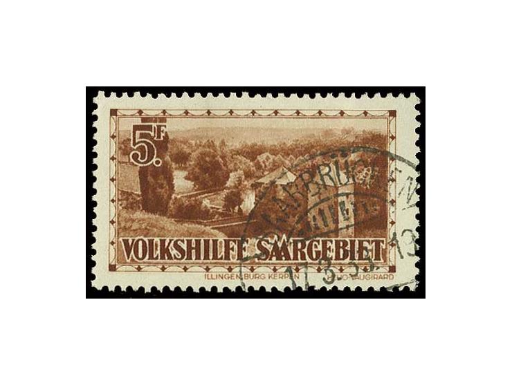 1932, Volkshilfe 40 C.-5 Fr. kpl., gestempelt "SAARBRÜCKEN 1b 17.3.33", Pracht, Fotoattest Geigle BPP (Mi. 800,-)