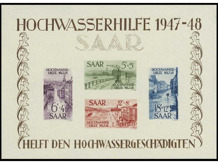 Hochwasser-Blockpaar, postfrisch, Bl. 2 ganz leichte Anhaftspuren (Mi. 950,-)