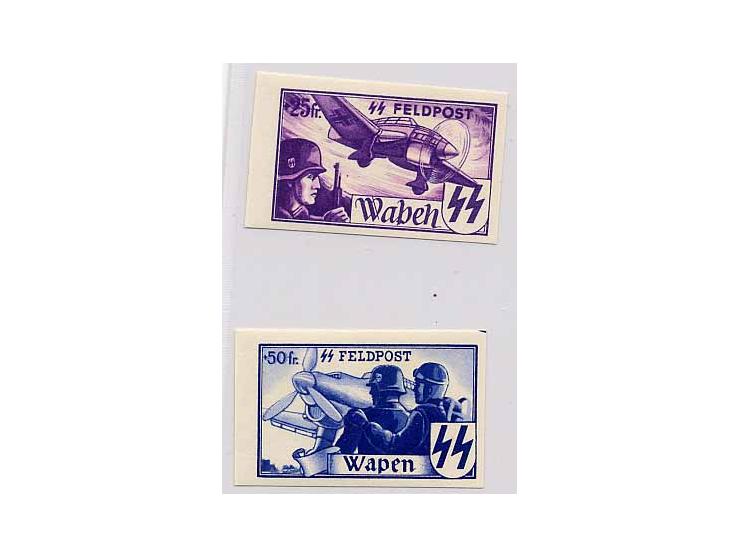 Unverausgabte Soldaten und Flugzeuge 10-100 Fr. geschnitten kpl., postfrisch (Mi. 450,-)