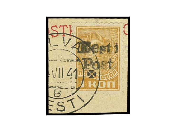 1 K. orange mit Wz. und Stempel "(E)LVA" auf Briefstück, Kabinett, sign. Pickenpack, HK und Fotoattest Keiler BPP (ex Sammlun
