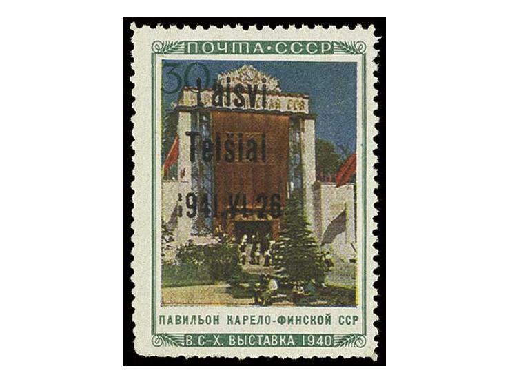 30 K. in Type III mit Abart "i941 statt 1941", Auflage 40 Stück, unten etwas unregelmäßige Zähnung, postfrisch, Fotoattest Kr