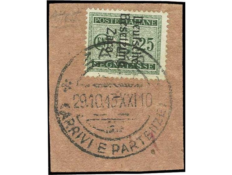 1943, 25 C. auf kleinem Briefstück, gestempelt, Kabinett, Fotoattest Ludin BPP