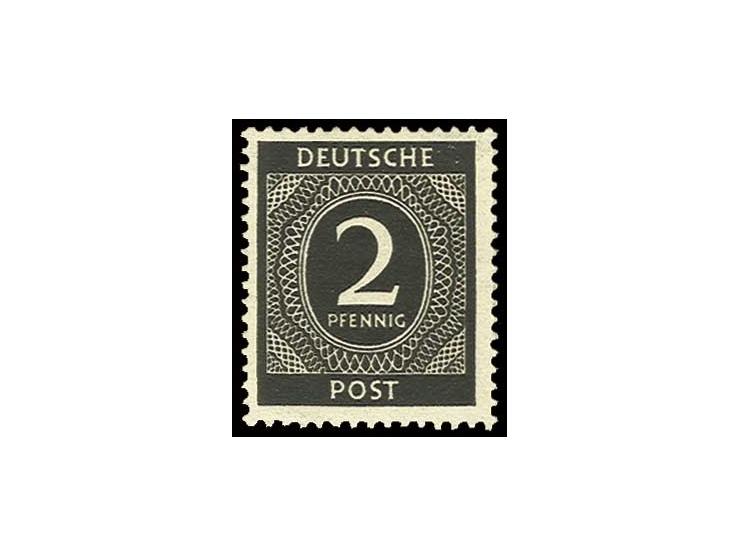 2 Pfg. mit steigendem Wz., postfrisch, Fotoattest Schlegel A. BPP (Mi. 600,-)