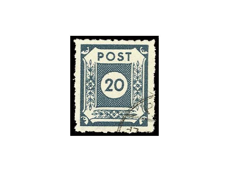 20 Pfg. schwärzlichgraublau, gestempelt, u.a. sign. Ströh BPP (Mi. 1.400,-)