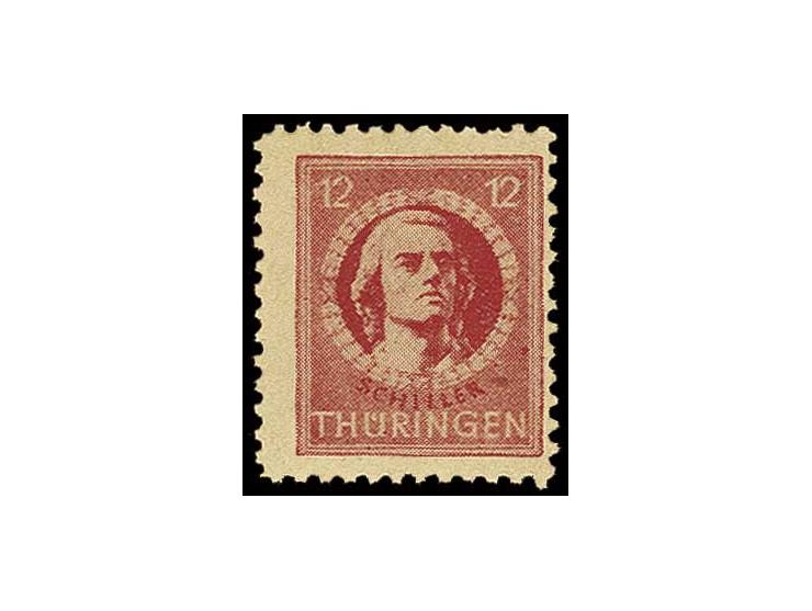 12 Pfg. karminrot auf gelblichem gefasertem Papier, postfrisch, Fotobefund Herpichböhm (Mi. 300,-)