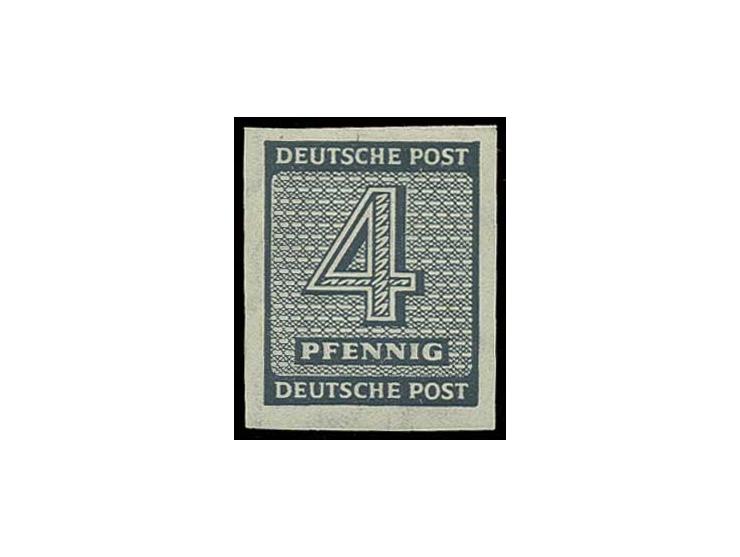 Ziffern gezähnt: 4 Pfg. ungezähnt, postfrisch, Fotoattest Zierer BPP