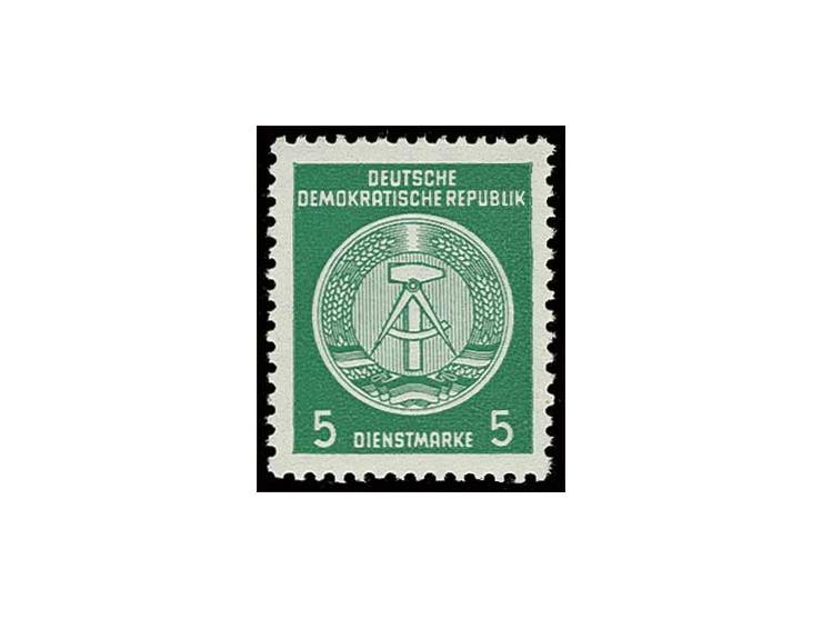 DIENSTMARKEN: 1954, Zirkelbogen nach rechts: 5 Pfg. in Type II mit Wz. 2X II, postfrisch, Fotobefund Paul BPP (Mi. 450,--)