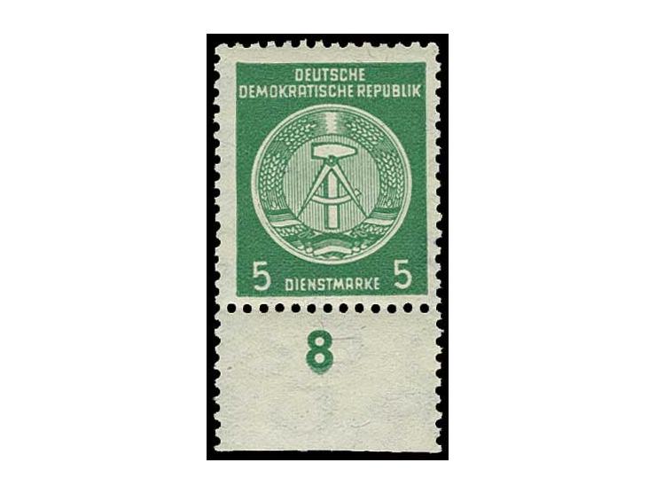 1956, auf Faserpapier: 5 Pfg. mit Wz. 2X II, postfrisches Unterrandstück, sign. Engel sowie Fotoattest Schönherr BPP (Mi. 200