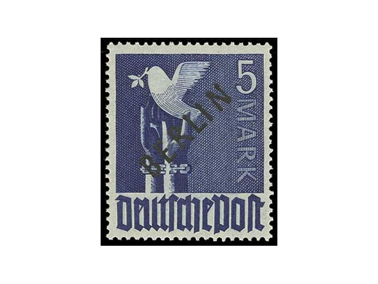 1948, Schwarzaufdruck 2 Pfg.-5 M. kpl., postfrisch, sign. Schlegel (Mi. 450,-)