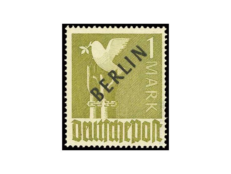1 M. mit Plattenfehler VII, postfrisch, sign. Schlegel A. BPP (Mi. 750,-)