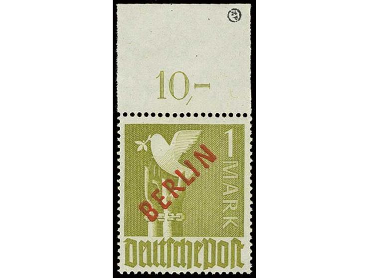 2 Pfg.-2 M. kpl., alles Platten- bzw. Walzendruck-Oberrandstücke, postfrisch, sign. Lippschütz BPP (Mi. 3115,-)