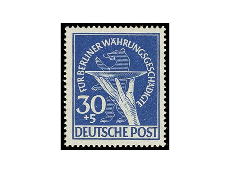 Währungsgeschädigte 10-30 Pfg. kpl., postfrisch (Mi. 450,-)