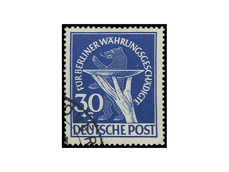 30 Pfg. mit Plattenfehler, jeweils ein Wert postfrisch bzw. mit Eckstempel, letzterer sign. Schlegel BPP (Mi. 670,-)