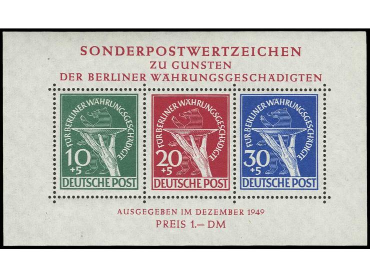 Währungsgeschädigten-Block, postfrisch (Mi. 1.100,-)
