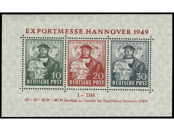 dito, mit 30 Pfg. in dunkelgrünlichblau, postfrisch mit schwacher Fingerspur, doppelt sign. Schlegel BPP (Mi. 3.400,-)