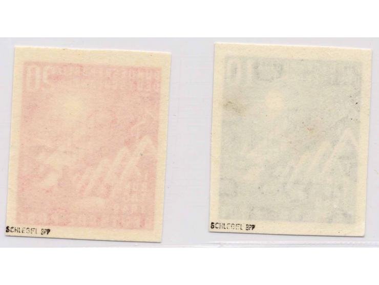1949, Bundestag 10 und 20 Pfg., breitrandig ungezähnt, postfrisch, sign. Schlegel BPP mit Fotoattest (Mi. 2200,-)