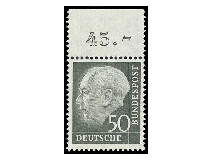 50 Pfg., postfrisches Oberrandstück (Mi. ca. 375,-)