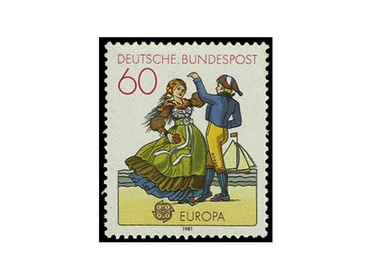 1981, Europa 60 Pfg. mit Druck auf der Gummiseite, postfrisch, Fotoattest Schlegel BPP