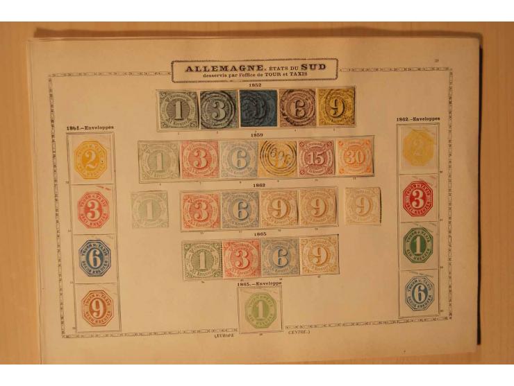 Baden bis Württemberg, vorwiegend ungebrauchte Sammlung mit vielen besseren Werten,  dabei u.a. Baden Mi.-Nr. 9-12, Bayern Mi