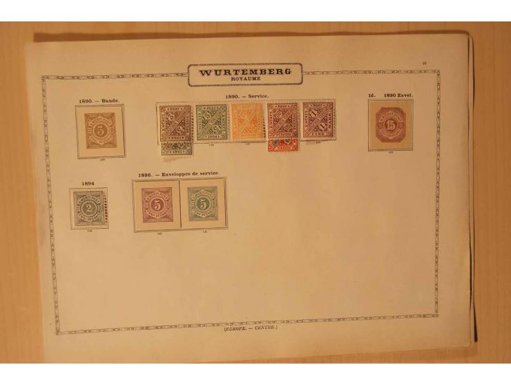 Baden bis Württemberg, vorwiegend ungebrauchte Sammlung mit vielen besseren Werten,  dabei u.a. Baden Mi.-Nr. 9-12, Bayern Mi