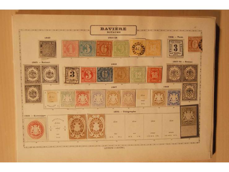 Baden bis Württemberg, vorwiegend ungebrauchte Sammlung mit vielen besseren Werten,  dabei u.a. Baden Mi.-Nr. 9-12, Bayern Mi