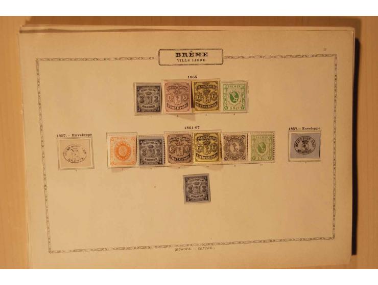Baden bis Württemberg, vorwiegend ungebrauchte Sammlung mit vielen besseren Werten,  dabei u.a. Baden Mi.-Nr. 9-12, Bayern Mi