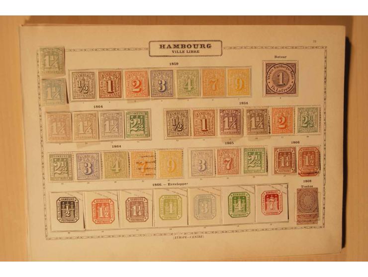 Baden bis Württemberg, vorwiegend ungebrauchte Sammlung mit vielen besseren Werten,  dabei u.a. Baden Mi.-Nr. 9-12, Bayern Mi