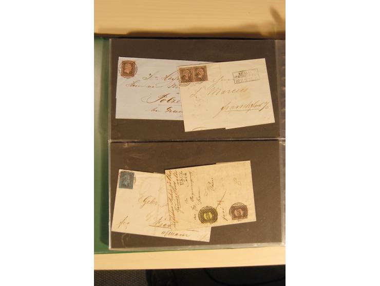 BRIEFPOSTEN: Baden bis Württemberg, Posten Briefe, Karten und Ganzsachen, dabei gute Frankaturen, Auslandspost, "Muster ohne 