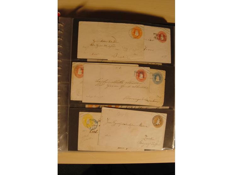 BRIEFPOSTEN: Baden bis Württemberg, Posten Briefe, Karten und Ganzsachen, dabei gute Frankaturen, Auslandspost, "Muster ohne 