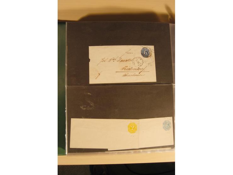 BRIEFPOSTEN: Baden bis Württemberg, Posten Briefe, Karten und Ganzsachen, dabei gute Frankaturen, Auslandspost, "Muster ohne 