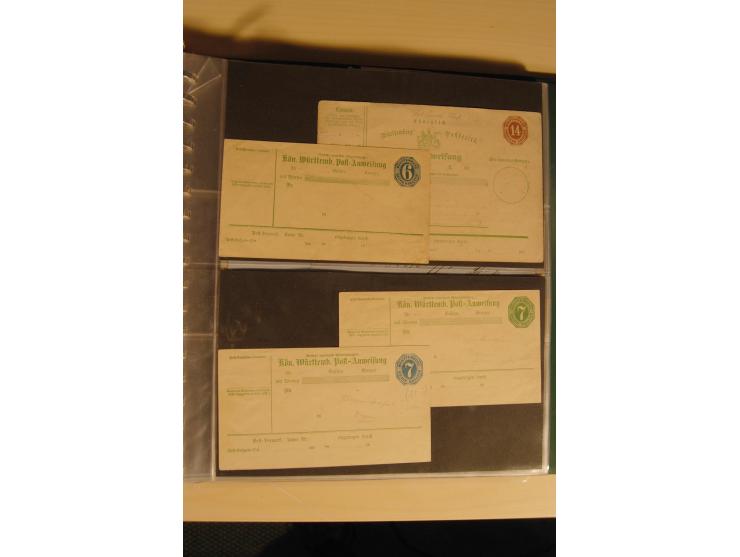 BRIEFPOSTEN: Baden bis Württemberg, Posten Briefe, Karten und Ganzsachen, dabei gute Frankaturen, Auslandspost, "Muster ohne 